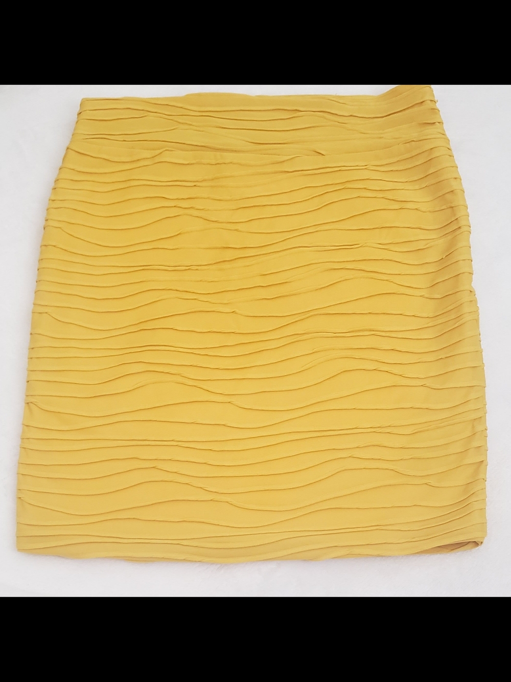 Rhapsody Yellow Textured Mini Skirt - Picture 2 of 6
